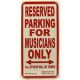Musicians Only Metal Sign